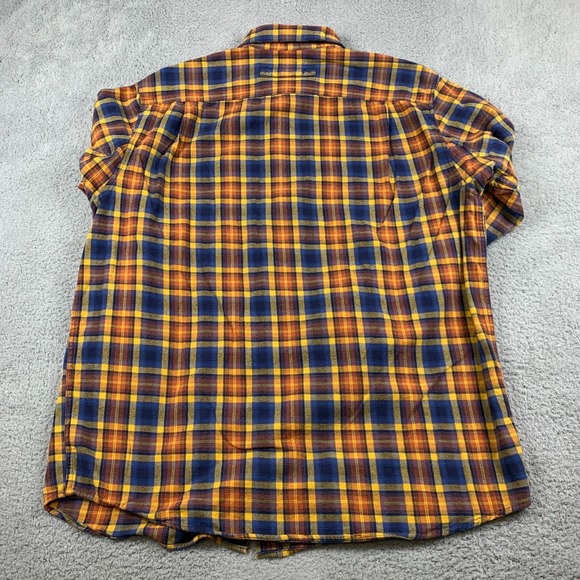 Duluth Trading Shirt Mens XL Brown Plaid Free Swinging Flannel Outdoor Rugged - Picture 2 of 11